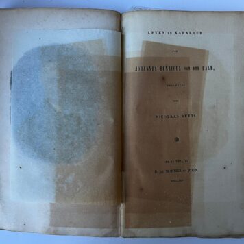 [Literature 1842] Leven en karakter van Johannes Henricus van der Palm. Leiden, D. du Mortier en zoon, 1842, [18] 184.
