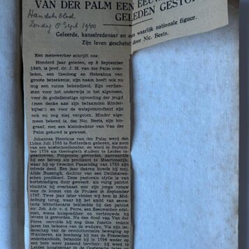 [Literature 1842] Leven en karakter van Johannes Henricus van der Palm. Leiden, D. du Mortier en zoon, 1842, [18] 184.