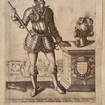 [Antique Print, 1663] Portrait of Ferdinand Alvarez of Toledo, duke of Alva - C. Van Sichem, published 1663 latest, 1 p.