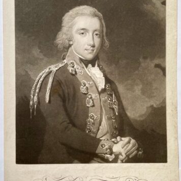 [Antique print, mezzotint] Portrait of Willem George Frederik van Oranje-Nassau, published 1794.