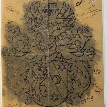 Wapenkaart/Coat of Arms: Sayers (Saijers), ontwerptekening, preparatory drawing, 1 p.