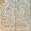 Wapenkaart/Coat of Arms: Original preparatory drawing of Riel Coat of Arms/Family Crest, 1 p.