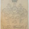 Wapenkaart/Coat of Arms: Original preparatory drawing of Robertson Coat of Arms/Family Crest, 1 p.