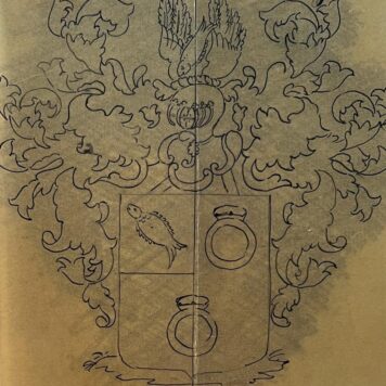 Wapenkaart/Coat of Arms: Original preparatory drawing of Robijns Coat of Arms/Family Crest, 1 p.