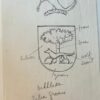 Wapenkaart/Coat of Arms: Original preparatory drawing of Roelfsema Coat of Arms/Family Crest, 1 p.