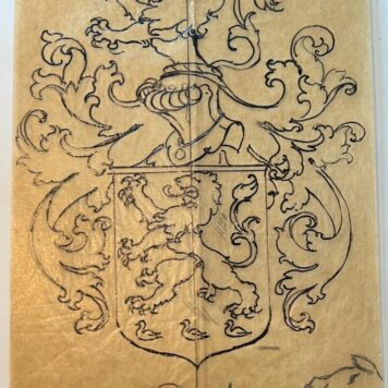 Wapenkaart/Coat of Arms: Original preparatory drawing of the Roest Coat of Arms/Family Crest, 1 p.