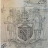 Wapenkaart/Coat of Arms: Original preparatory drawing of De Roy van Zuidewijn Coat of Arms/Family Crest,1 p.
