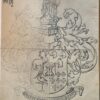 Wapenkaart/Coat of Arms: Original preparatory drawing of the Rutgers van Rozenburg Coat of Arms/Family Crest together with coloured coat of arms, 2 pp.