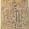 Wapenkaart/Coat of Arms: Original preparatory drawing of the Rijser Coat of Arms/Family Crest, 1 p.
