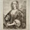 [Antique print, etching] Portrait of Elisabetha Maria Villiers, published ca. 1645-1650.