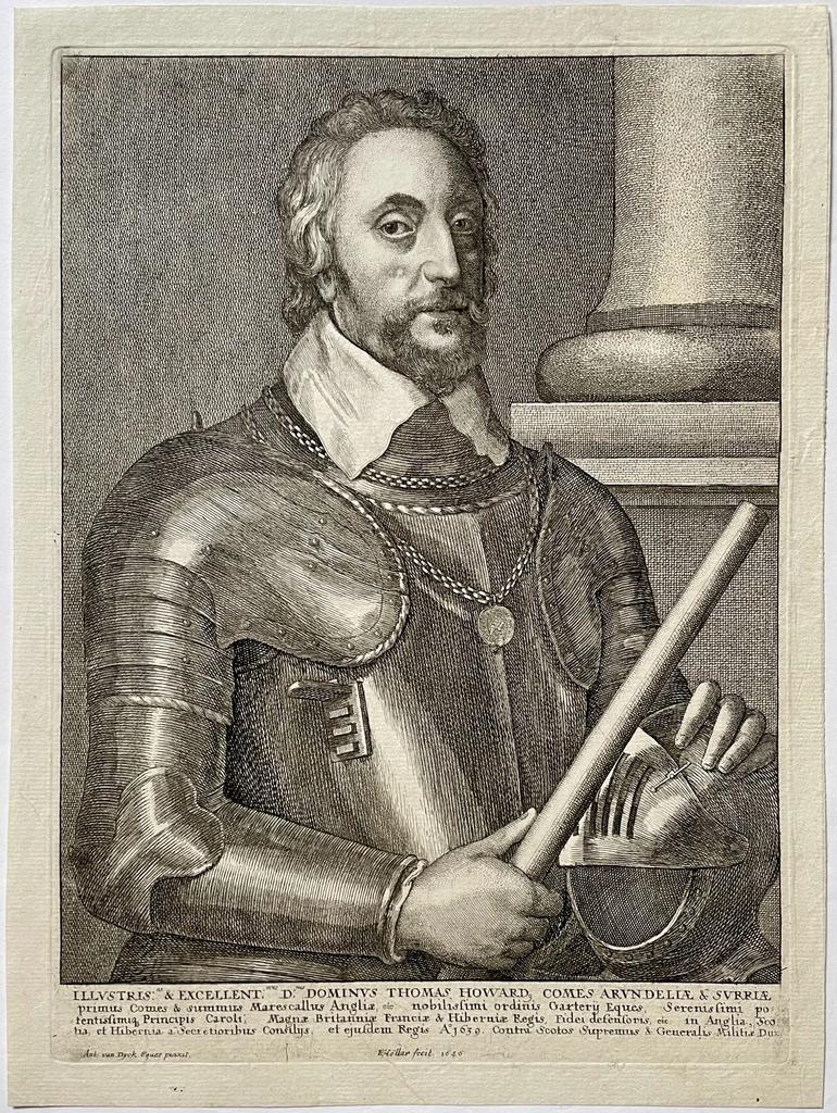[Antique print, etching] Portrait of Thomas earl of Arundel (Thomas Howard), published 1646, 1 p.