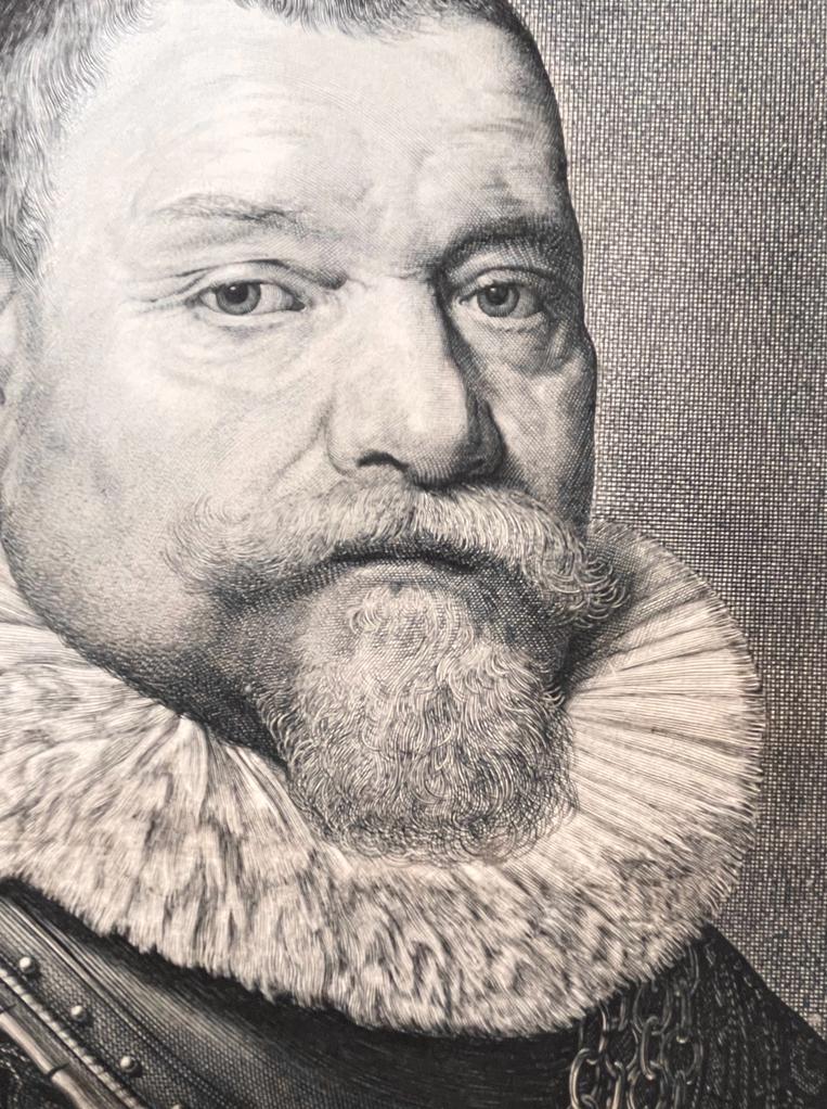[Antique print, engraving] Portrait of admiral Hendrick Cornelisz. Loncq (Lonck), published 1630.
