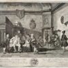 [Antique print, etching and engraving] The Dutch Officers upon Guard / Corps de Garde des Officiers Hollandois / Nederlandse officieren, published 1754.