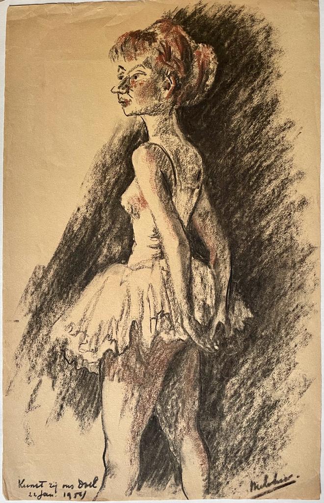 [Modern drawing, chalk] The 'Pinocchio' ballet dancer, dated 1954, 1 p.