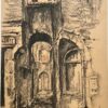 [Modern drawing, chalk] View on a street of Figeac (FR), dated 1960, 1 p.