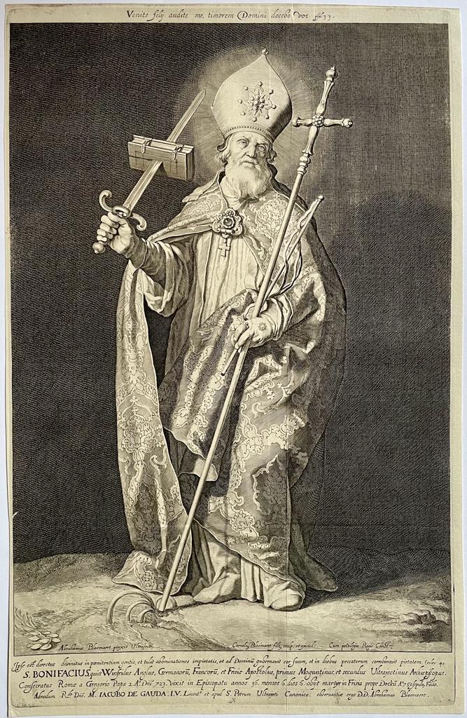 [Antique print, engraving] Saint Bonifacius, published ca. 1626, 1 p.