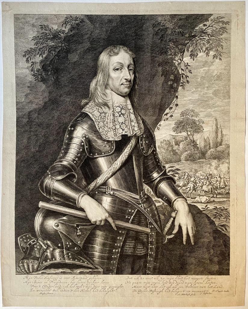 [Antique print, engraving] Portrait of William Frederick, Prince of Nassau-Dietz /Willem Frederik, graaf van Nassau-Dietz, published ca. 1690, 1 p.