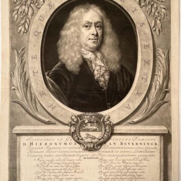 [Antique print, mezzotint] Portrait of Hieronymus van Beverningh, published before 1690, 1 p.