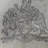 Wapenkaart/Coat of Arms: Original preparatory drawing of the Van Santwijk Coat of Arms/Family Crest, 1 p.