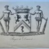 Wapenkaart/Coat of Arms: Black and white coat of arms Royer de Dour (de), 1 p.