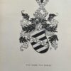 [Heraldic coat of arms] Black and white coat of arms of the Van Sasse van Ysselt family, family crest, 1 p.