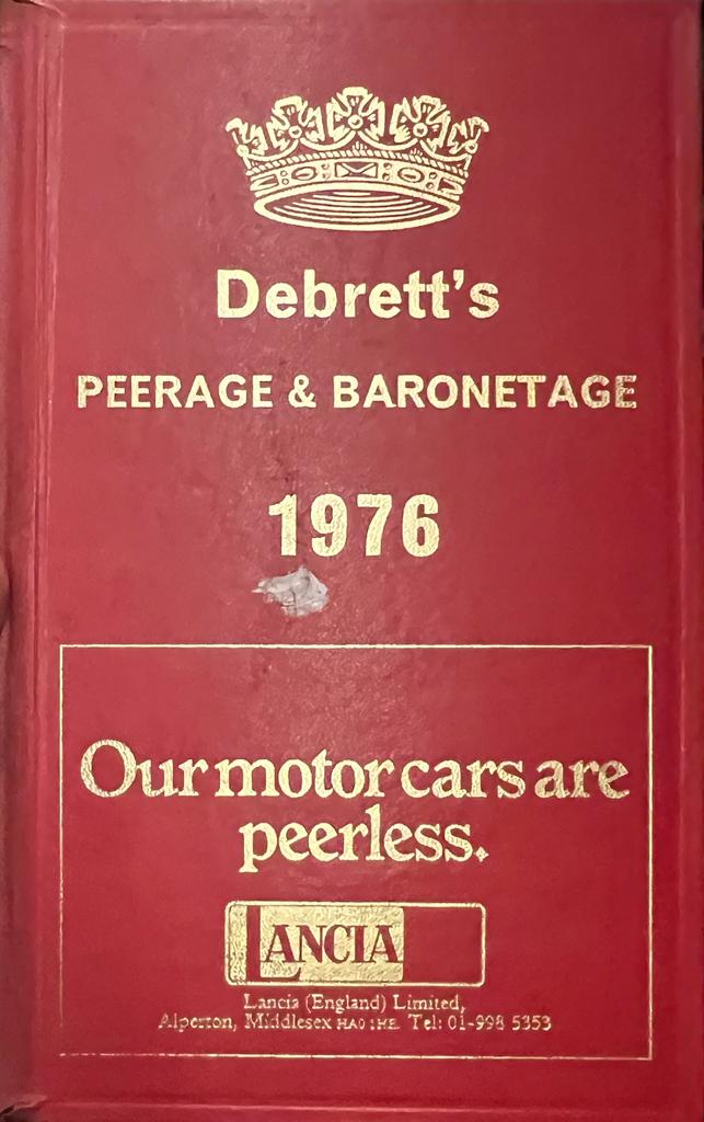 Debrett's Peerage & Baronetage, London 1976.