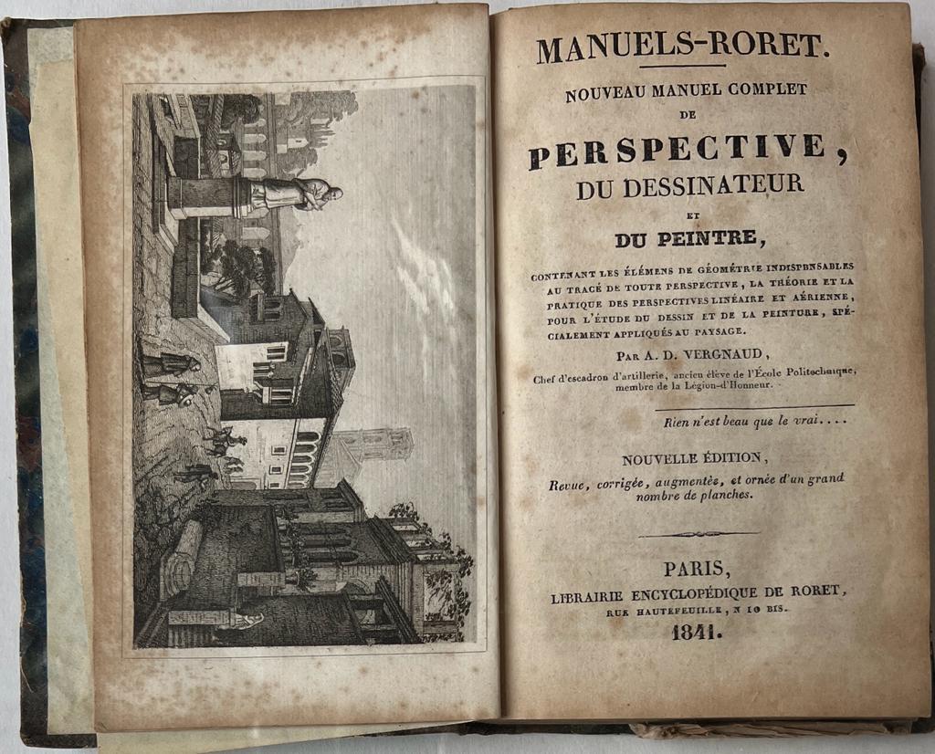 [Drawing handbook, 1841] Manuels-Roret, Nouveau manuel complet de perspective du dessinateur et du peintre, Nouvelle edition. Paris, Roret, 1841.