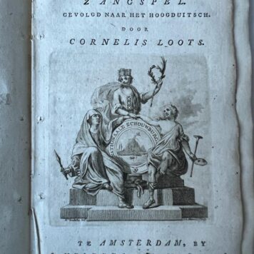 [Literature 1796] Het roode kapje, zangspel. Vertaald uit het Duits. Amsterdam, Jan Helders en Abraham Mars, 1796.