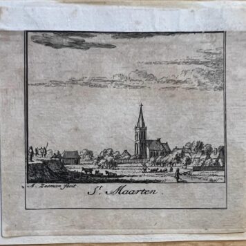 [Antique print, city view, 1730] St. Maarten (Village Sint Maarten, Noord-Holland), published 1730, 1 p.