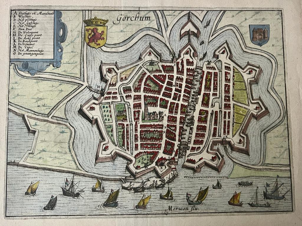 Guicciardini, Lodovico (1521-1589) - [Antique city view, Gorkum, 1648] Gorchum (Gorkum), published 1648, 1 p.