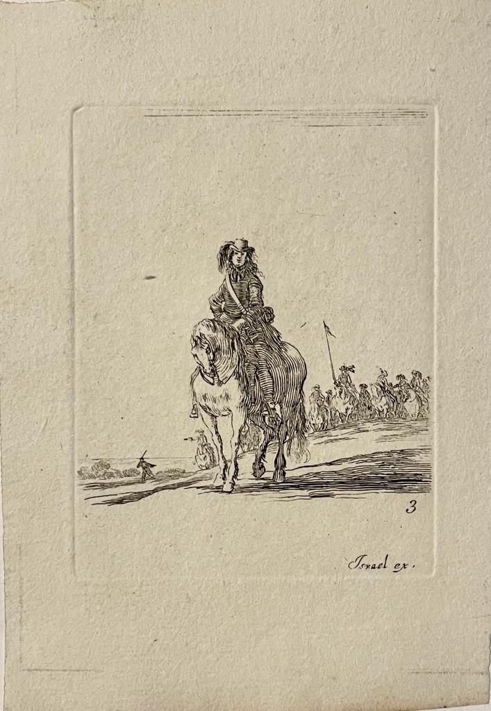 Antique print I Stefano della Bella I 1650 I First rider on horseback