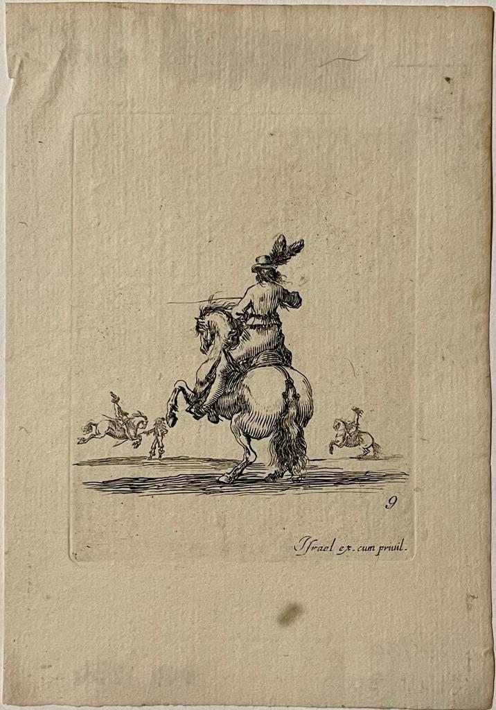 Antique print I Stefano della Bella I 1650 I Rider on horse
