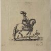Antique print I Stefano della Bella I 1650 I Galloping horse