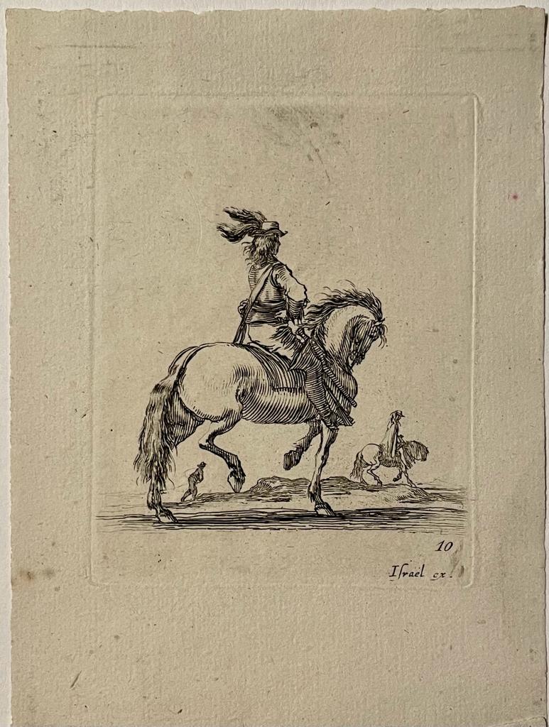 Antique print I Stefano della Bella I 1650 I Galloping horse