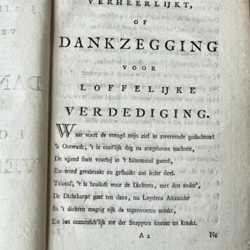 [Occasional poem 18th century] J. le Francq van Berkhey