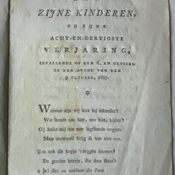 Occasional poem 1807. M. Salverda aan zijne kinderen