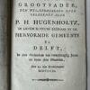 [Occasional poem 1811. death] Op het overlijden P.H. Hugenholtz