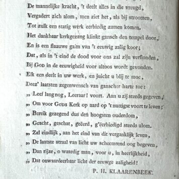 [Occasional poem 1813] (...) Leeraar-ambt binnen de stad Utrecht door Henricus Smith, s.l. 1813, 8º, 4 pp.