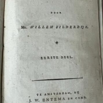[Literature, Bilderdijk, 1806] Nieuwe mengelingen.
