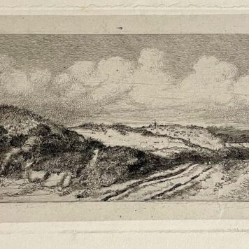[Antique print] Dunes near Wassenaar by J.L. Cornet published 1853. Antieke prent duinen Wassenaar