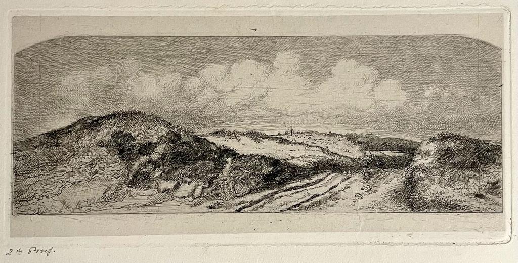 [Antique print] Dunes near Wassenaar by J.L. Cornet published 1853. Antieke prent duinen Wassenaar