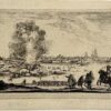 [Antique print Della Bella ca. 1650] Attack on town Arras.