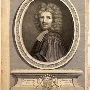 Antique portrait print 1695 I Van Schuppen I Gaspard Thaumas de la Thaumasière.