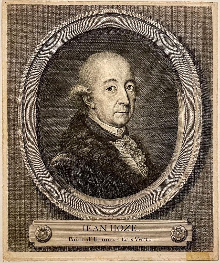 Antique print 1786 I Doctor Johannes Hotze by anonymous artist.