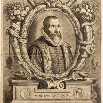 Antique portrait print 1632 I Galle after Rubens I Justus Lipsius
