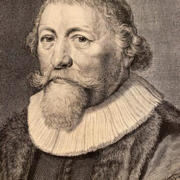 Antique portrait print 1643 I Simon Bisschop by Galle.