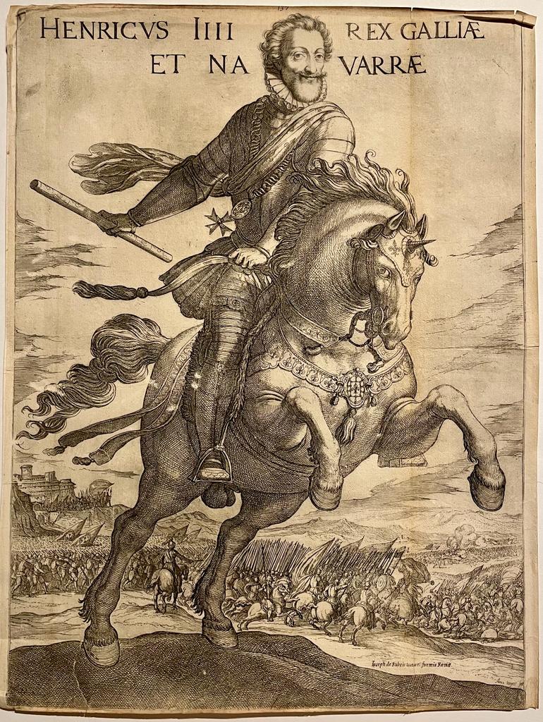 Antique print before 1639 I Henry IV after Van Aelst