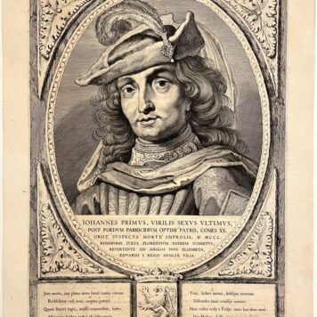 [Antique portrait print 1650] Portrait of Jan I van Holland.