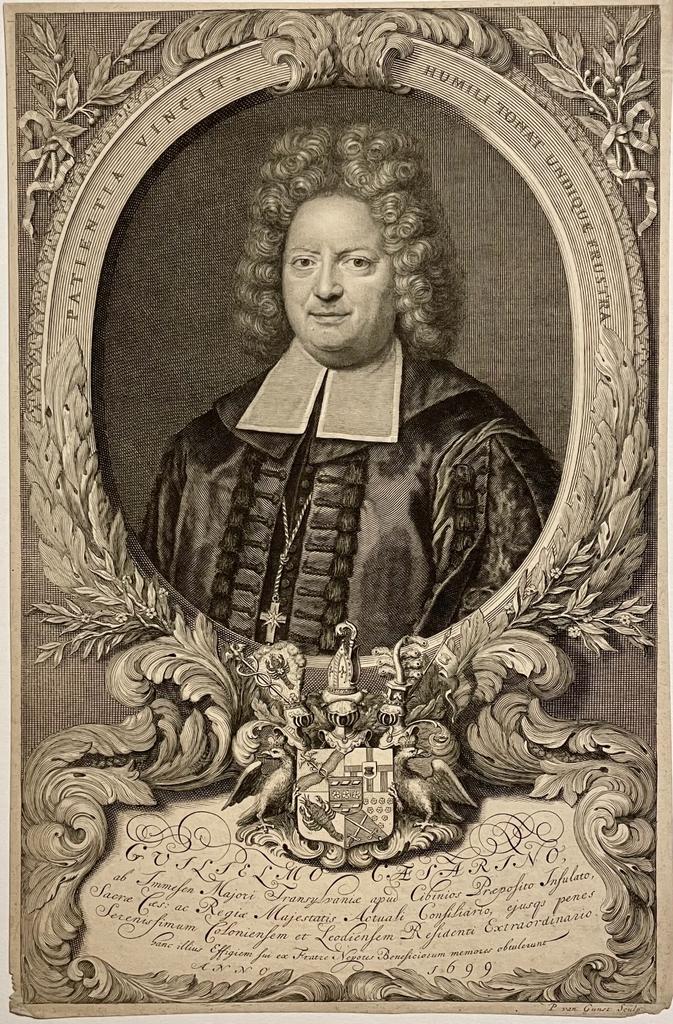 [Antique portrait print 1699] Portrait of Wilhelm Caesarinus von Imbsen by Stevens van Gunst.