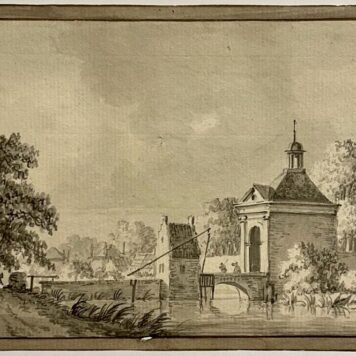 [Antique drawing] Benschopperpoort ca 1750 atrributed to Cornelis Pronk. Antieke tekening Ijsselstein